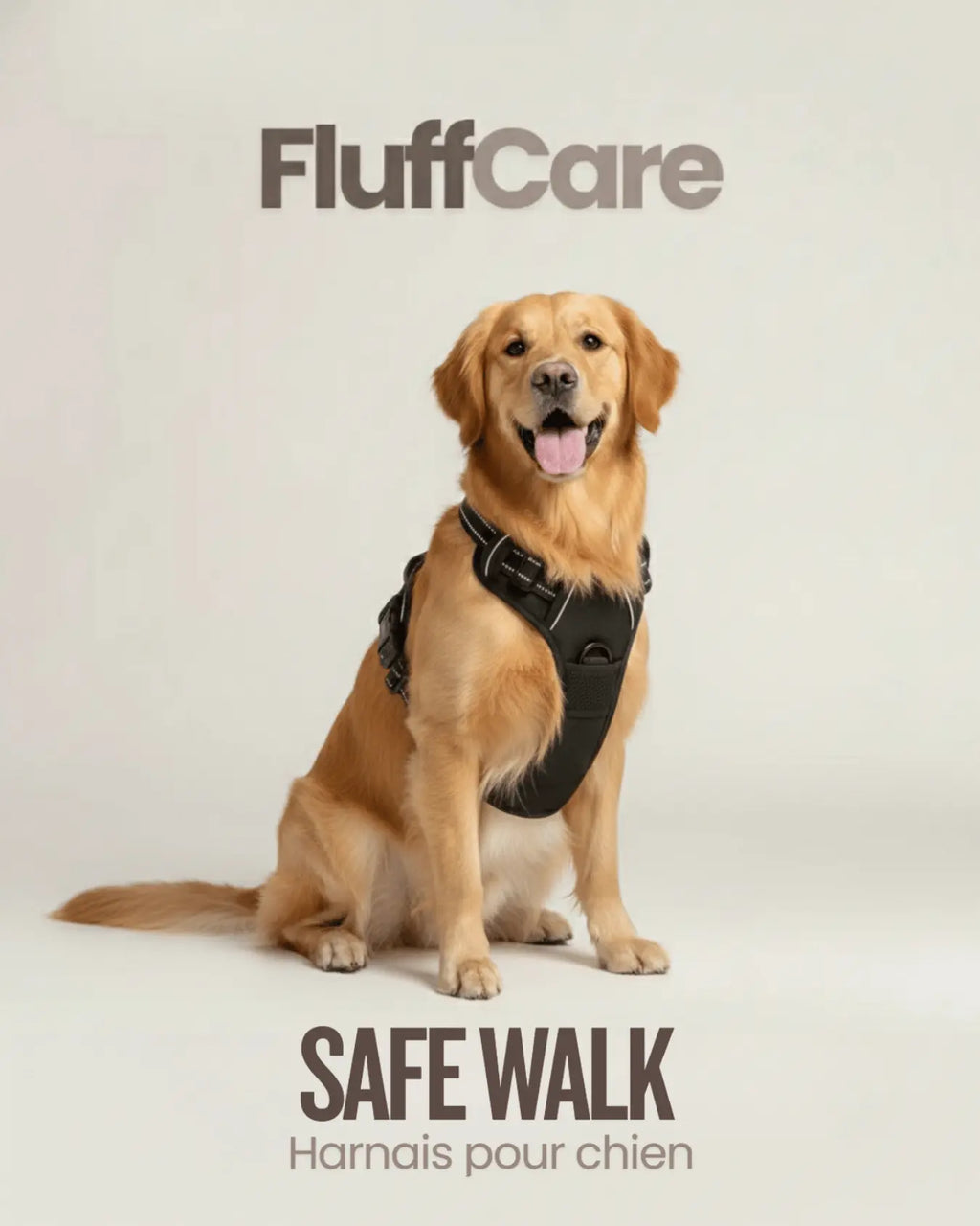 Harnais SafeWalk™ – Confort & Sécurité pour Chien FluffCare