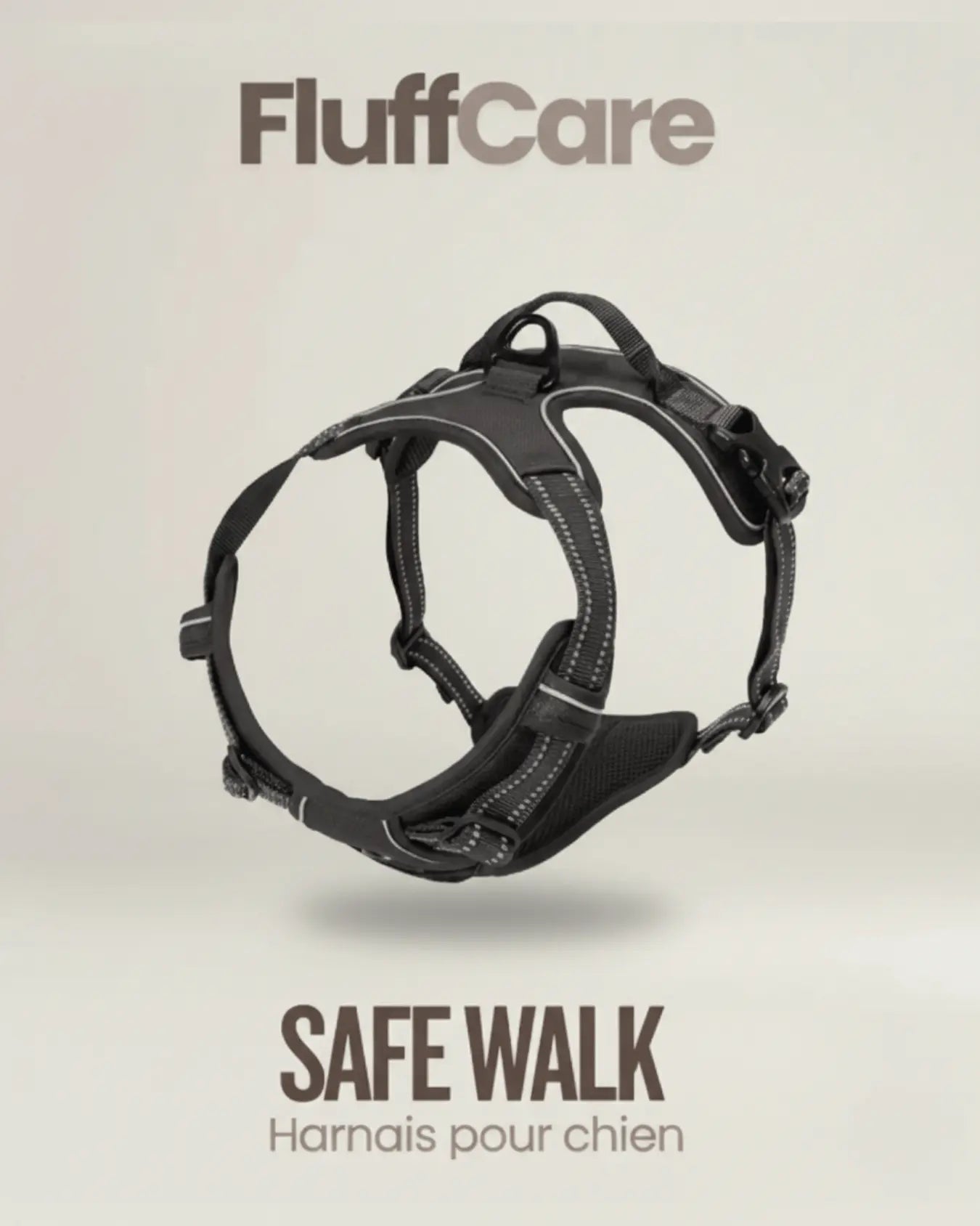 Harnais SafeWalk™ – Confort & Sécurité pour Chien FluffCare